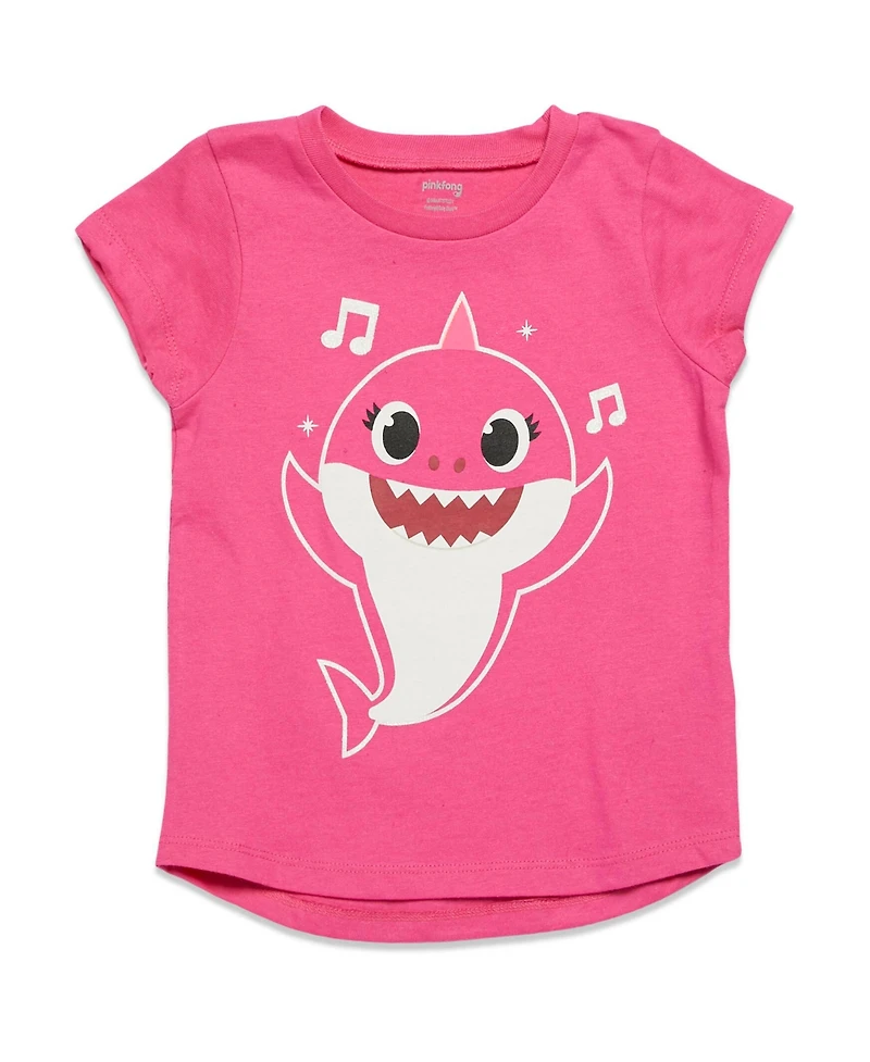 Baby Shark Toddler Girls Pinkfong 3 Pack T-Shirts