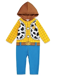 Disney Toddler Boys Pixar Toy Story Woody Zip Up Coverall Newborn to