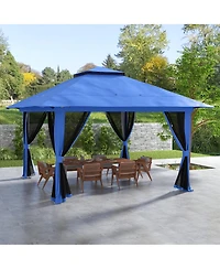 Outsunny 13' x Pop Up Canopy w/ Netting, Weight Bags,