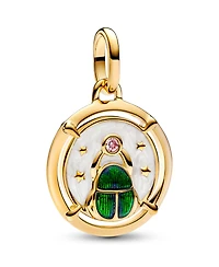 Pandora 14K Gold-Plated Scarab Beetle Medallion Charm