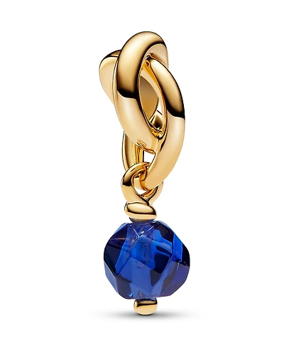 Pandora 14K Gold-Plated Turquoise Blue Eternity Circle Dangle Charm