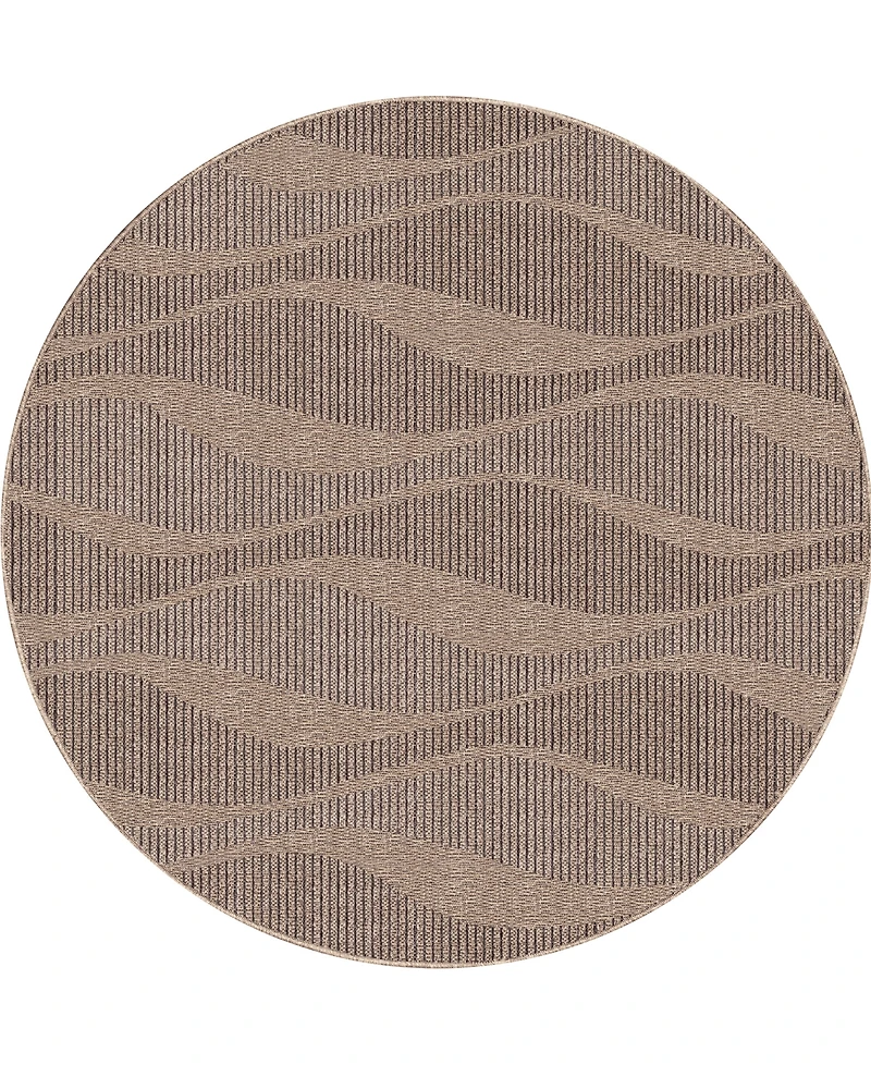 Liora Manne' Monaco Wave 7'10"x7'10" Round Area Rug
