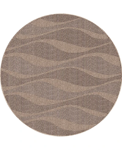Liora Manne' Monaco Wave 7'10"x7'10" Round Area Rug