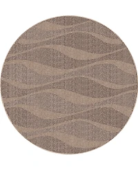 Liora Manne' Monaco Wave 7'10"x7'10" Round Area Rug