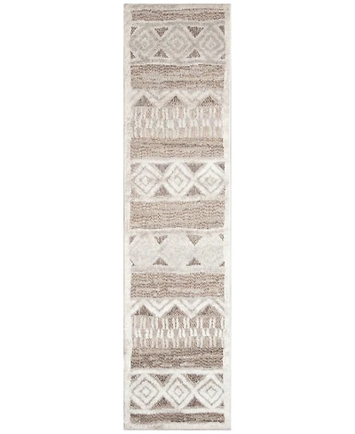Liora Manne' Napoli Diamond Stripe 1'11"x7'6" Runner Area Rug