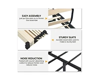 gaomon Upholstered Bed Frame with Height-Adjustable Headboard, Linen Platform Bed Frame Mattress Foundation with Wooden Slats Support, No Box Spring N