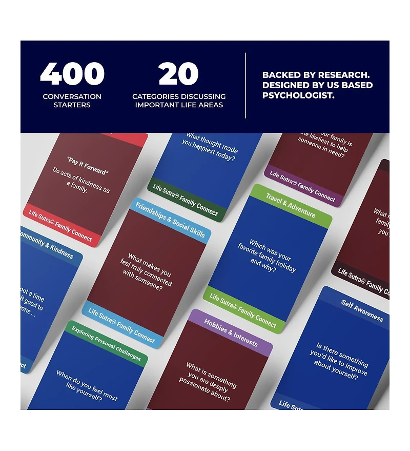 Family Connect: 400 Expert-Crafted Conversations to Bring Your Family Closer - The Ultimate Bonding Game for Kids, Teens & Adults