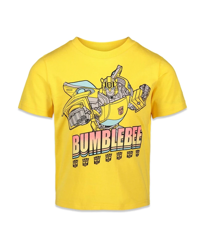Transformers Toddler Boys Bumblebee Optimus Prime Megatron 3 Pack T-Shirts to