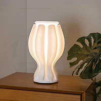 Jonathan Y Flower Tropical Coastal Plant-Based Pla 3D Printed Dimmable Led Table Lamp