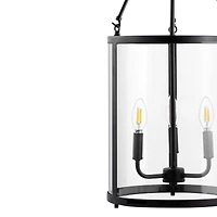 Jonathan Y Kinsley Industrial Farmhouse Iron/Glass Led Pendant Ceiling Light