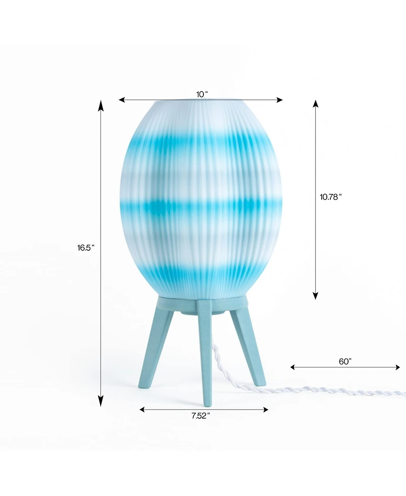 Jonathan Y Wavy Modern Contemporary Plant-Based Pla 3D Printed Dimmable Led Table Lamp