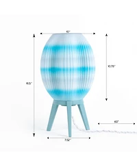 Jonathan Y Wavy Modern Contemporary Plant-Based Pla 3D Printed Dimmable Led Table Lamp