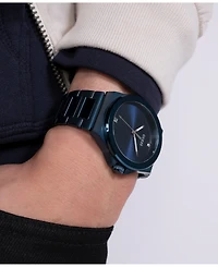 Guess Men's Analog Blue Stainless Steel Watch 44mm