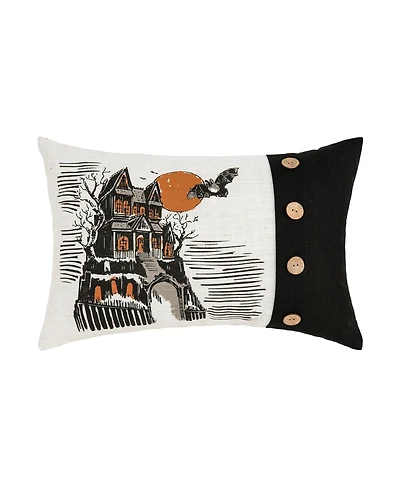 C&F Home 13" x 20" Haunted House Halloween Printed Throw Pillow