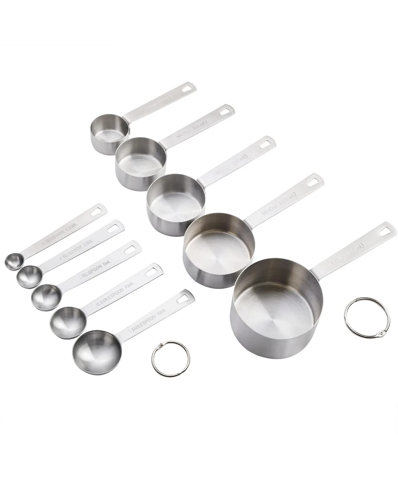Babish 10-Piece Stainless Steel Measuring Cups & Spoon Set