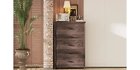 Streamdale Retro American Country Wooden Dresser with 5 Drawers for Storage