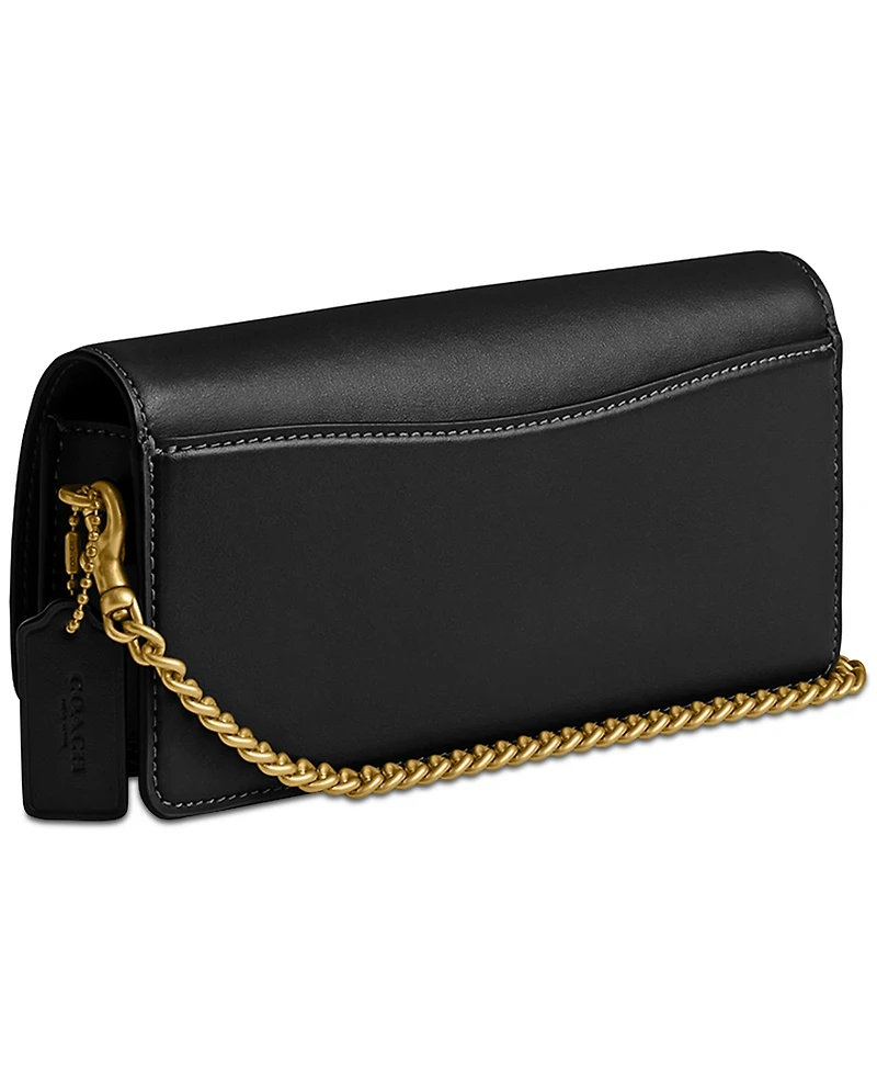 Coach Refined Leather Evie Long Wallet with Chain