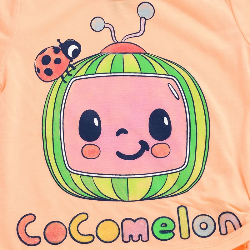 CoComelon Toddler Girls T-Shirt and French Terry Shorts Outfit Set