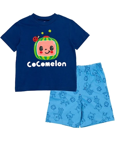 CoComelon Jj Graphic T-Shirt French Terry Shorts Outfit Set