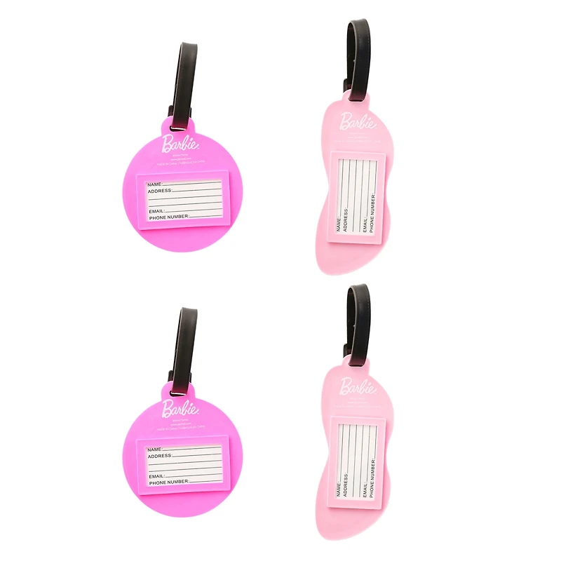 Barbie Luggage Tag, Pvc Travel Tags Gifts - Set of 4