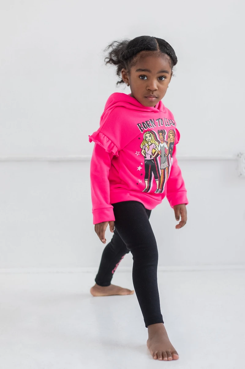 Barbie Toddler Girls Fleece Hoodie and Leggings Outfit Set