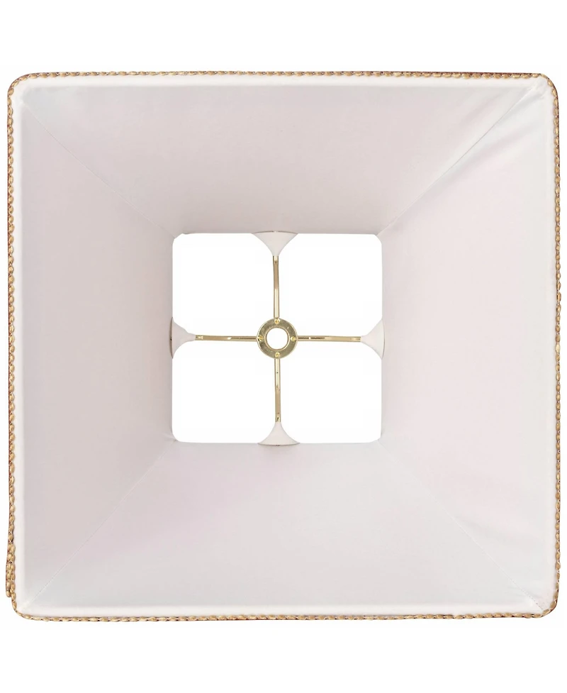 Springcrest Rust Small Square Sided Lamp Shade 5" Top x 10" Bottom x 9" Height (Spider) Replacement with Harp and Finial