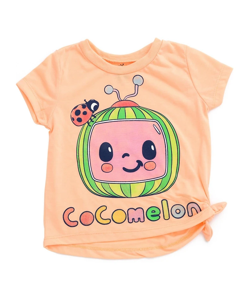 CoComelon Baby Girls T-Shirt and French Terry Shorts Outfit Set