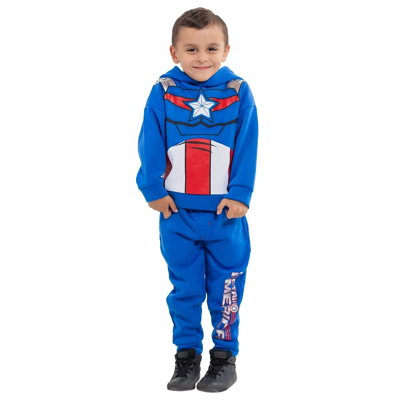 Avengers Little Boys Marvel Spider-Man Fleece Athletic Pullover Hoodie and Pants Outfit Set