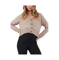 Ripe Maternity Chic Sunday Knit Cardigan Mocha
