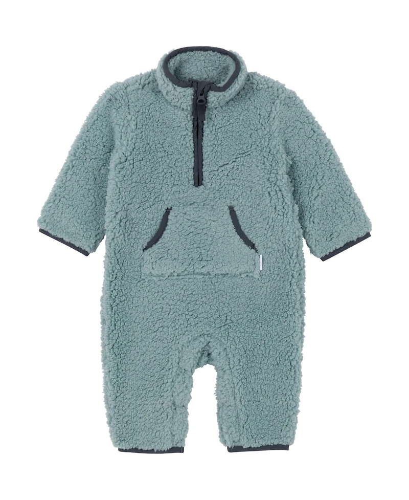 Gerber Baby Girls Fleece Romper with Half Zipper