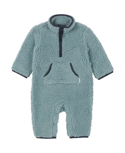 Gerber Baby Girls Fleece Romper with Half Zipper