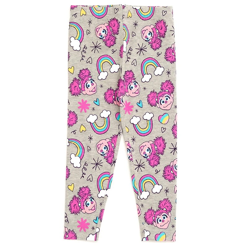 Sesame Street Toddler Girls Rainbow Fleece Hoodie and Leggings Outfit Set