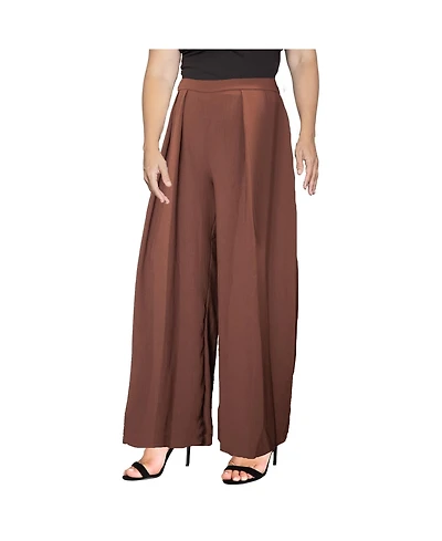 Plus High Rise Palazzo Wide Leg Pants