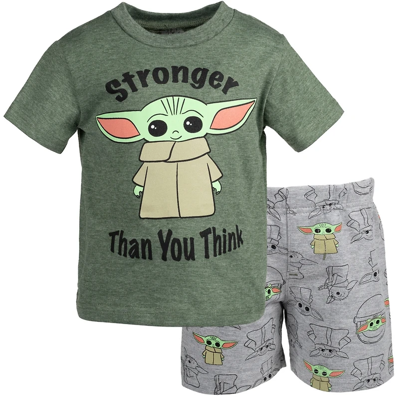 Star Wars Baby Boys The Mandalorian T-Shirt and French Terry Shorts Outfit Set