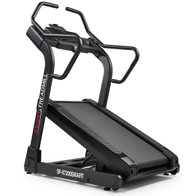 Sunny Health & Fitness Premium Extreme Incline Decline Treadmill, Training Up/ Down Hill Simulator