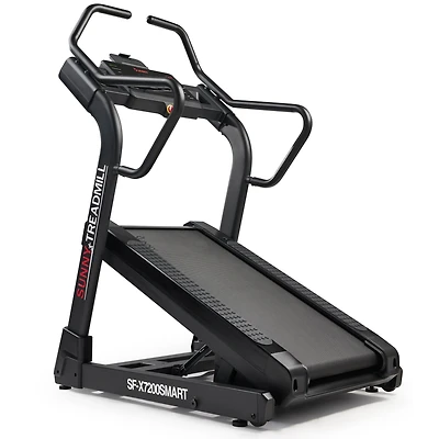 Sunny Health & Fitness Premium Extreme Incline Decline Treadmill, Training Up/ Down Hill Simulator