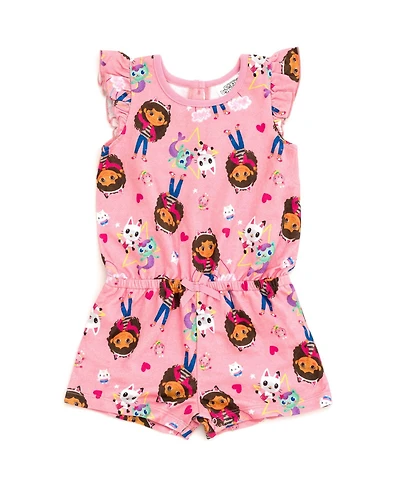 Gabby's Dollhouse Girls French Terry Sleeveless Romper