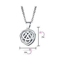 Bling Jewelry Small Bff Infinity Knot Celtic Heart Lockets Aromatherapy Essential Oil Perfume Diffuser Photo Holder Silver Necklace Pendant