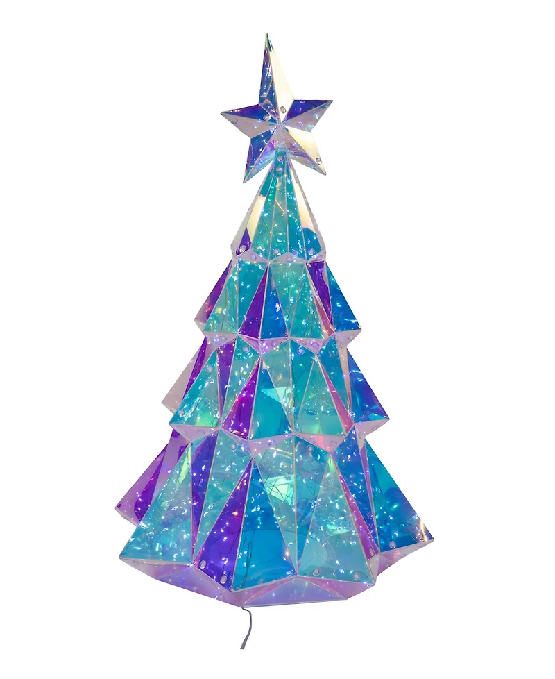 Kurt Adler 20-Inch Pre-Lit Multifunction 200 Cool White Fairy Led Holographic Christmas Tree