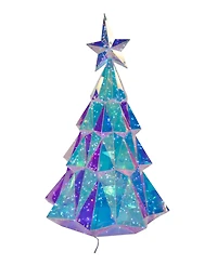 Kurt Adler 20-Inch Pre-Lit Multifunction 200 Cool White Fairy Led Holographic Christmas Tree
