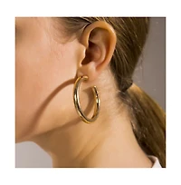 Hollywood Sensation Bold and Beautiful Gold-Plated Hoops
