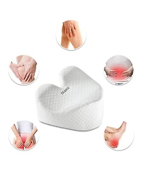 Trakk Ergonomic Knee Pillow Support Memory Foam Sleeping on Side, Cushion, Pregnancy Pillow with Removable Washable Cover