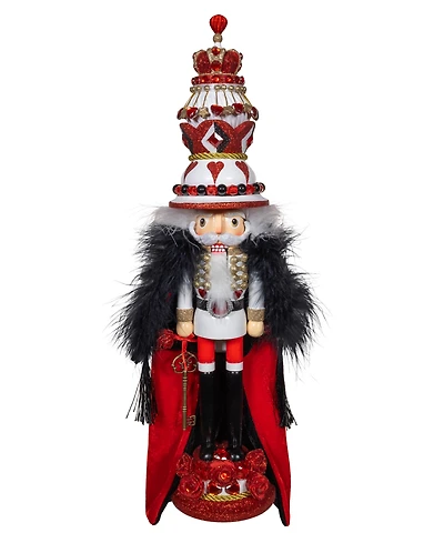 Kurt Adler 18.8-Inch Hollywood King of Hearts with Cape Nutcracker