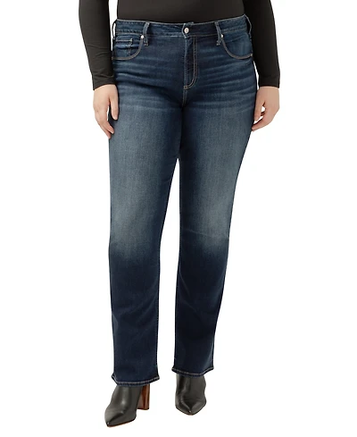 Silver Jeans Co. Plus Size Avery High-Rise Curvy-Fit Slim Bootcut Jeans