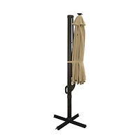 Casainc 10 Ft Luxury Square Cantilever Patio Umbrella, Red