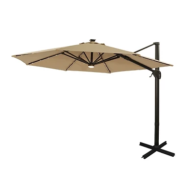 Casainc 10 Ft Luxury Square Cantilever Patio Umbrella, Red