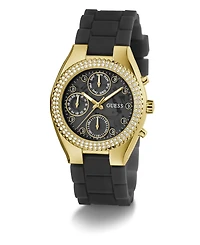 Guess Women's Multi-Function Black Silicone Watch 37mm