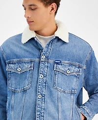 Hugo by Hugo Boss Men's Dex Sherpa-Lined Denim Jacket