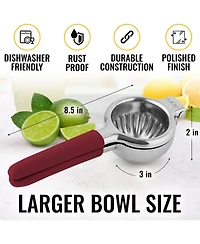 Lemon Squeezer Stainless Steel with Premium Heavy Duty Solid Metal Bowl