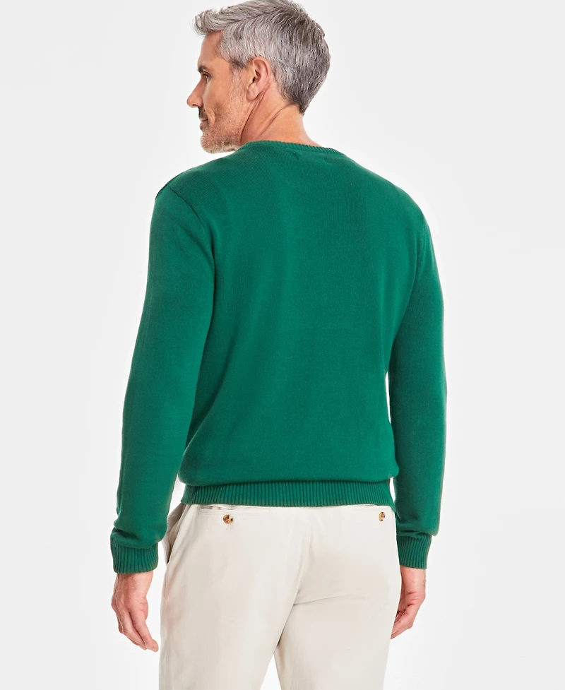 Club Room Men's Textured Cotton Sweater, Created for Macy's